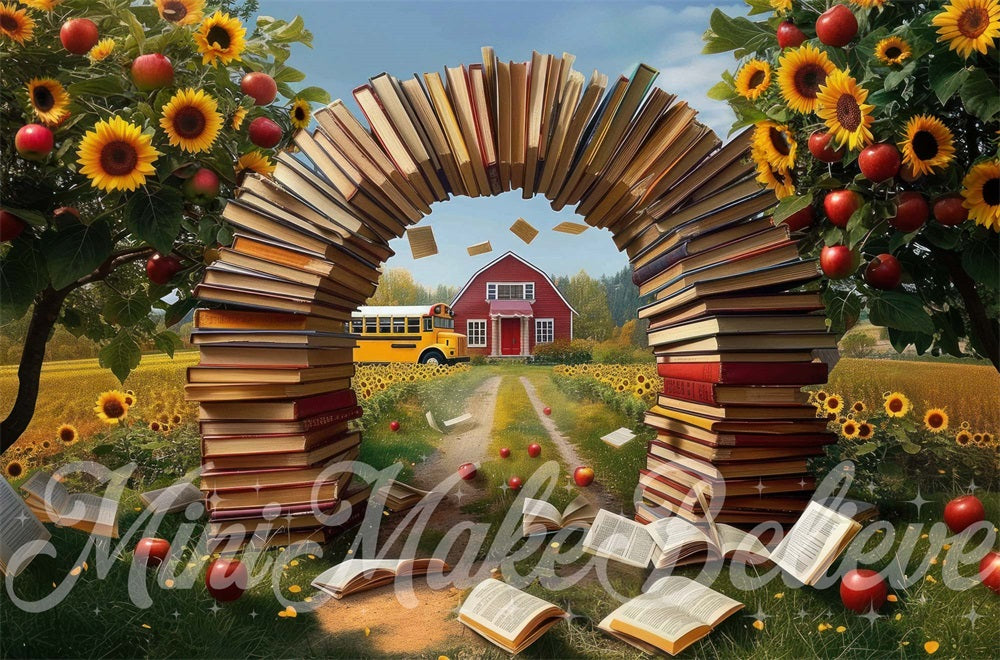 Kate Exterior Book Arch Backdrop Designed by Mini MakeBelieve - Kate Backdrop AU