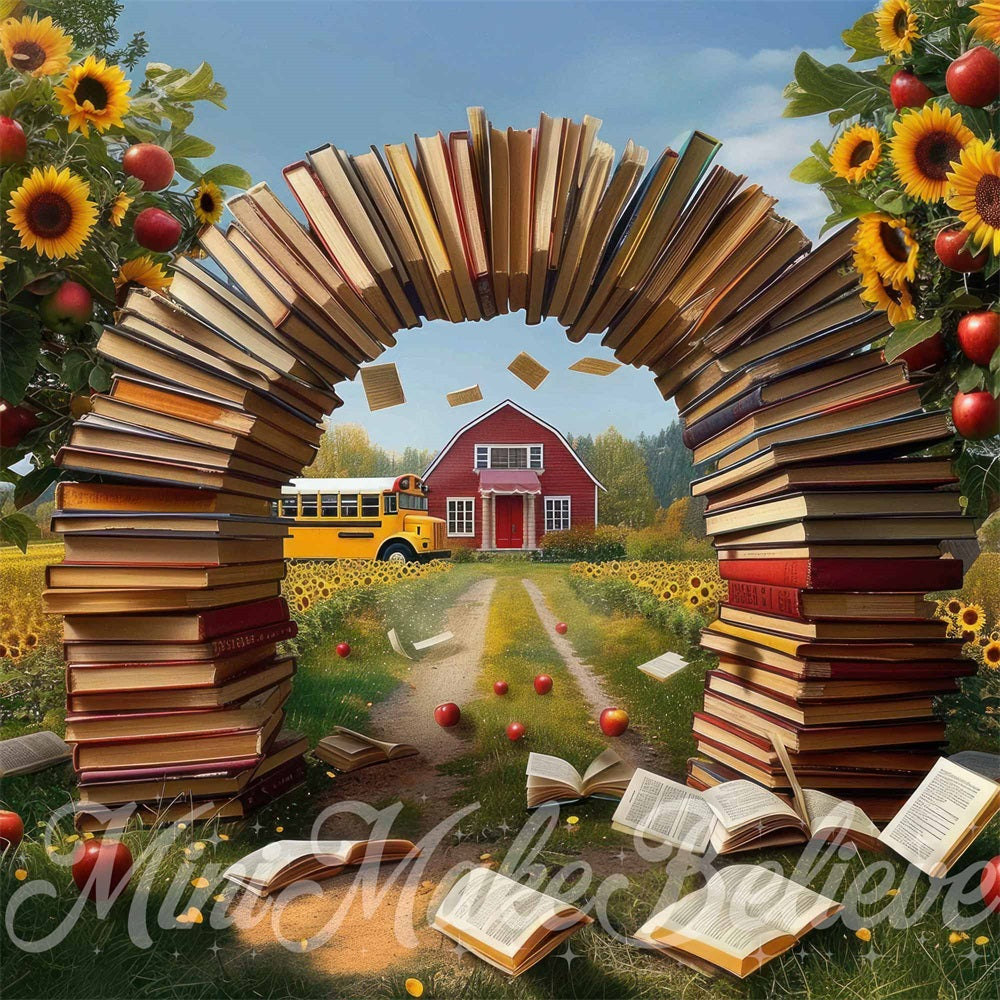 Kate Exterior Book Arch Backdrop Designed by Mini MakeBelieve - Kate Backdrop AU