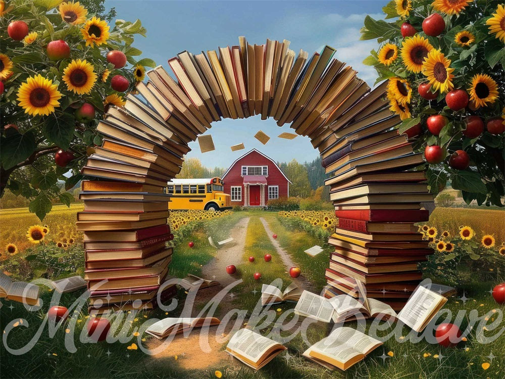 Kate Exterior Book Arch Backdrop Designed by Mini MakeBelieve - Kate Backdrop AU