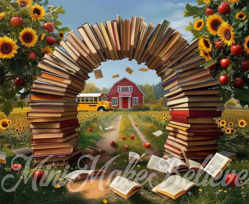 Kate Exterior Book Arch Backdrop Designed by Mini MakeBelieve - Kate Backdrop AU
