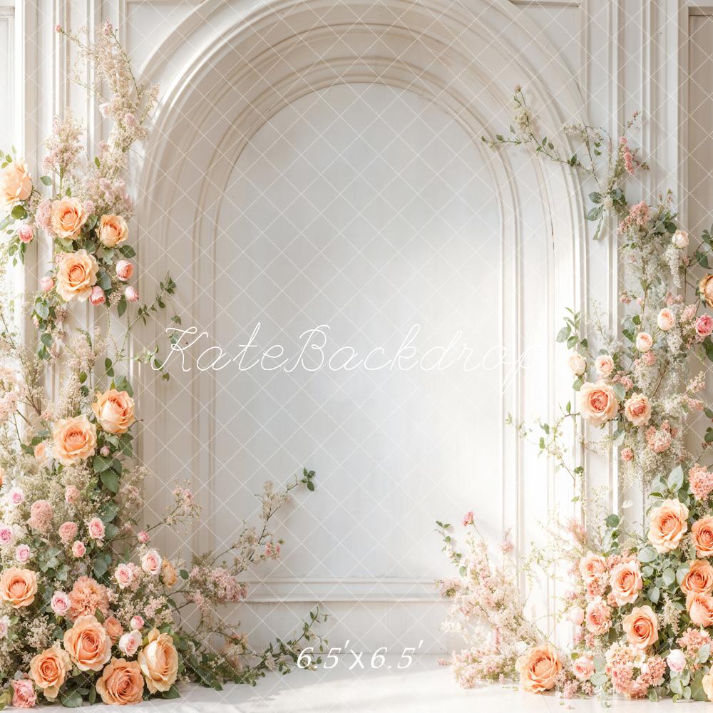 Kate Spring Wedding Flowers White Arch Wall Backdrop Designed by Emetselch - Kate Backdrop AU