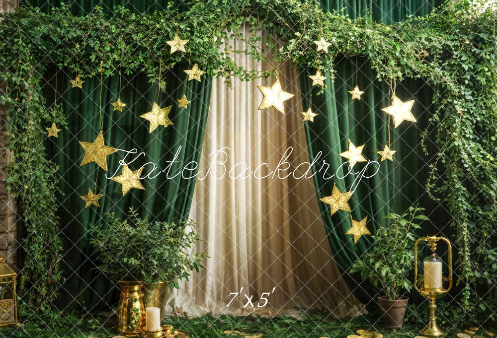 Kate St. Patrick's Day Star Gold Backdrop Designed by Emetselch