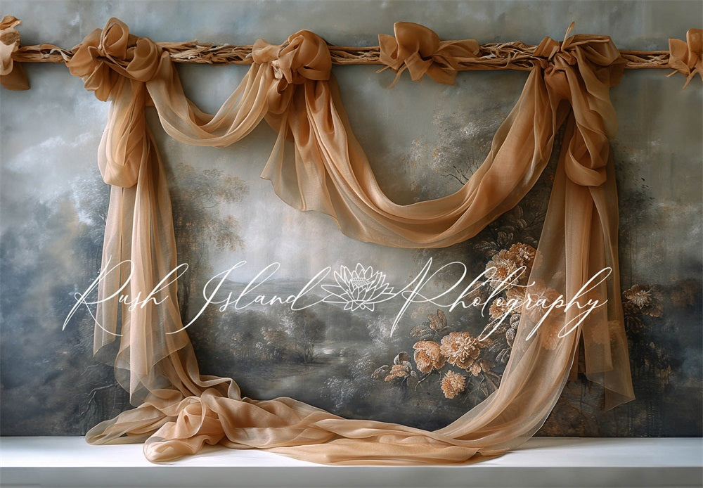 Kate Sandy Brown Drapery Fine Art Backdrop Designed by Laura Bybee