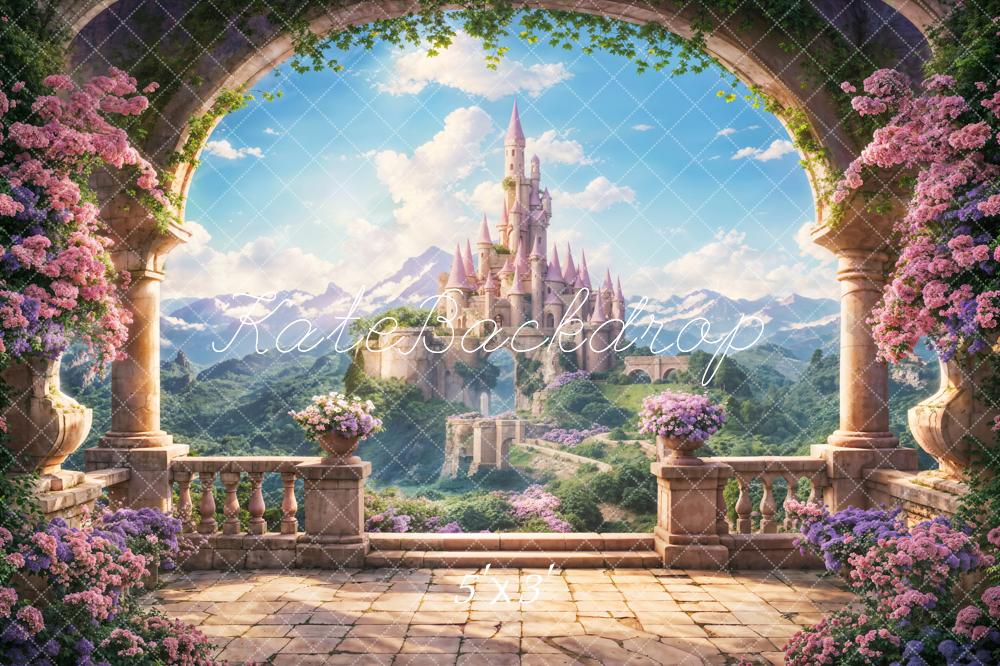 Kate Spring Flower Arch Castle Backdrop Designed by Chain Photography - Kate Backdrop AU