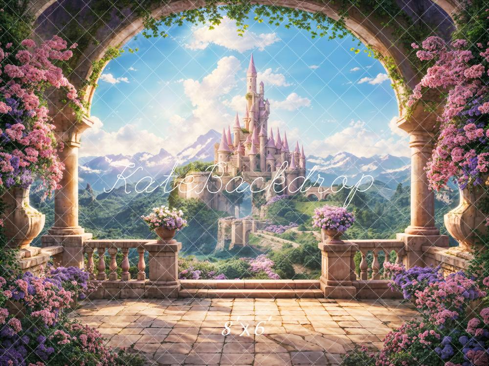 Kate Spring Flower Arch Castle Backdrop Designed by Chain Photography - Kate Backdrop AU