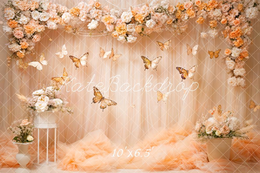 Kate Butterfly Curtain Cake Smash Backdrop Designed by Emetselch - Kate Backdrop AU