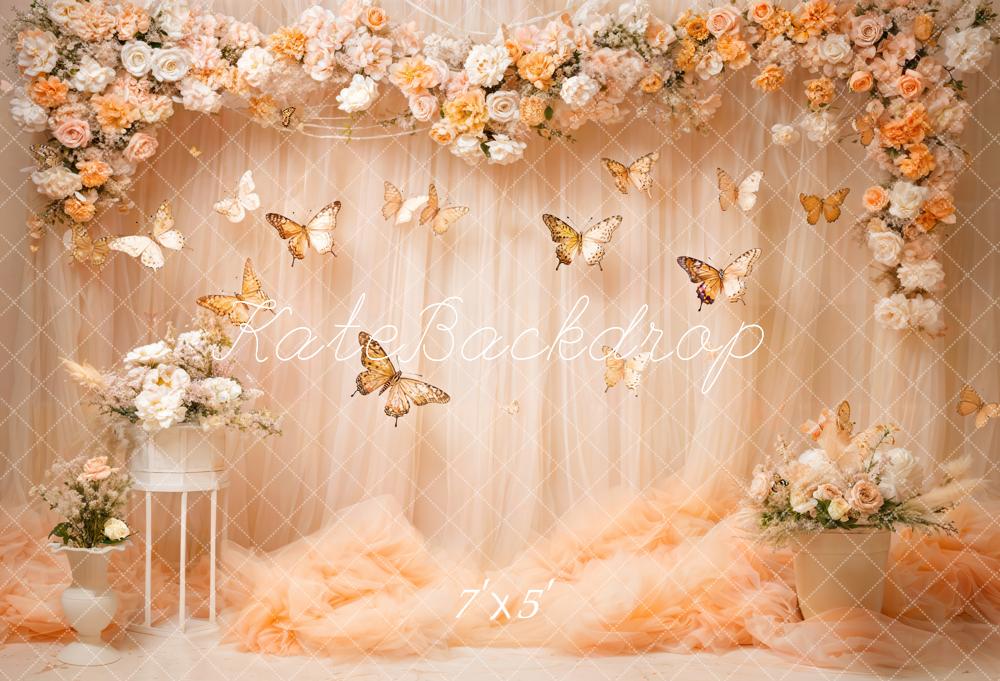 Kate Butterfly Curtain Cake Smash Backdrop Designed by Emetselch - Kate Backdrop AU