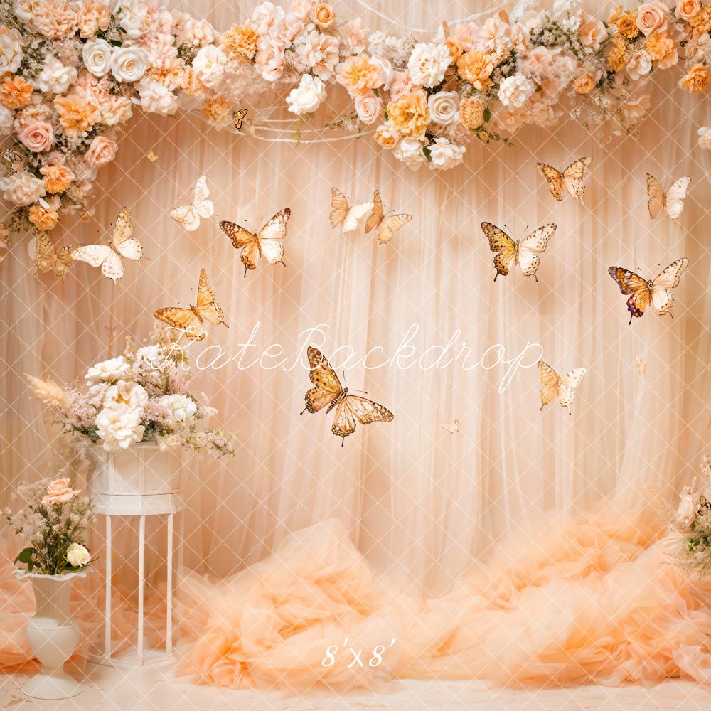 Kate Butterfly Curtain Cake Smash Backdrop Designed by Emetselch - Kate Backdrop AU