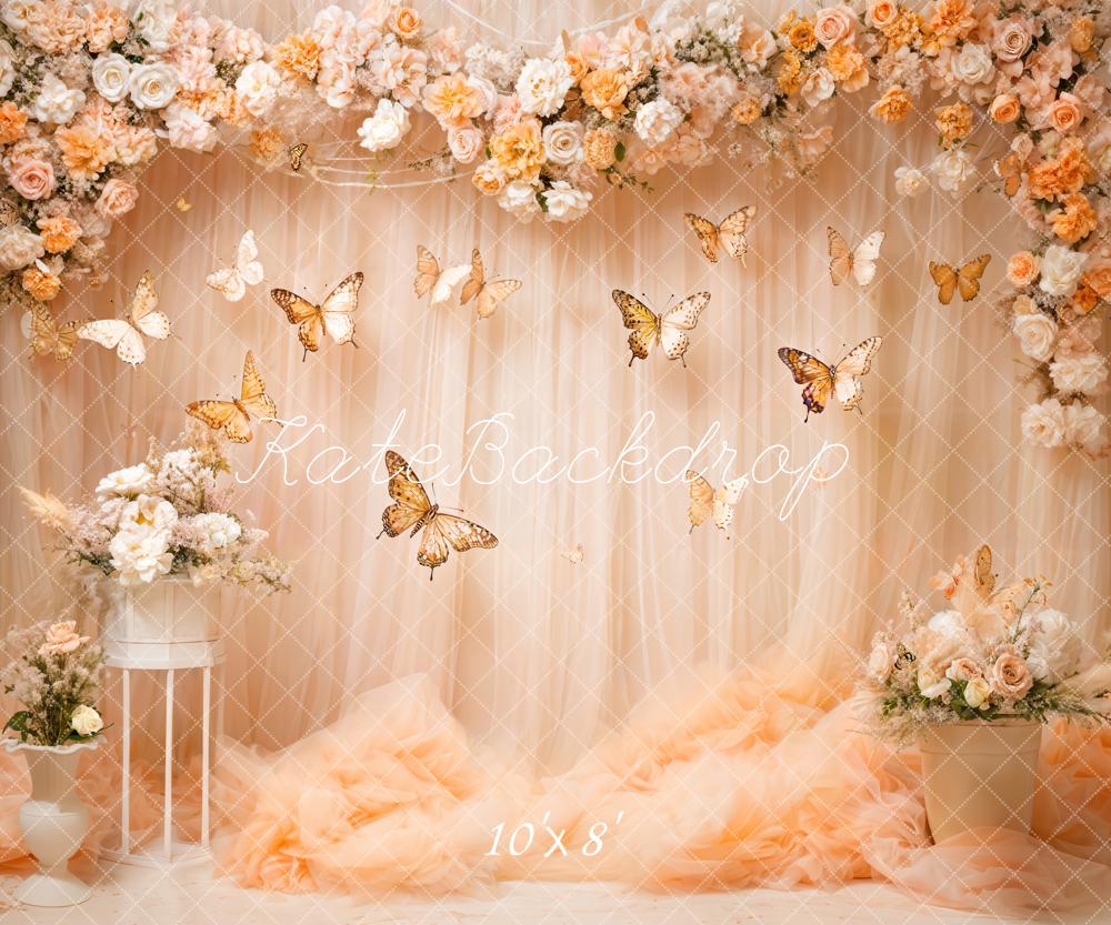 Kate Butterfly Curtain Cake Smash Backdrop Designed by Emetselch - Kate Backdrop AU