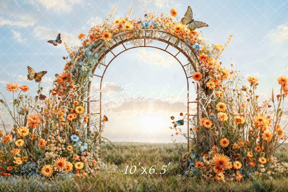 Kate Spring Butterfly Arch Backdrop Designed by Emetselch - Kate Backdrop AU