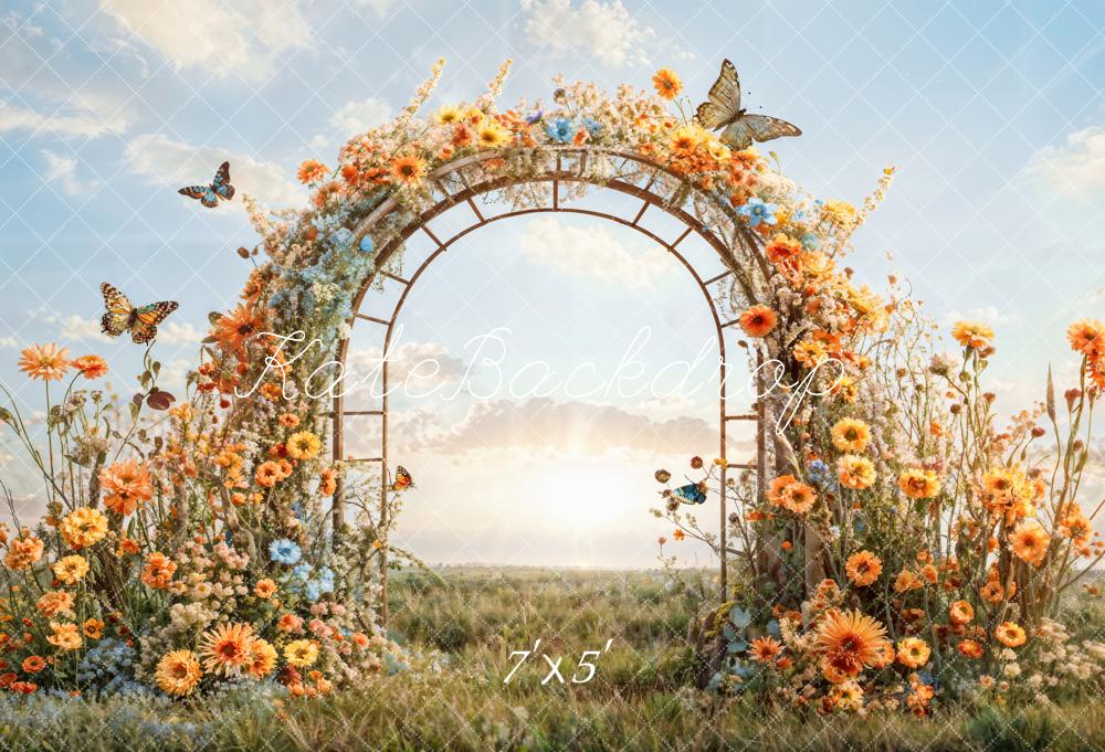 Kate Spring Butterfly Arch Backdrop Designed by Emetselch - Kate Backdrop AU