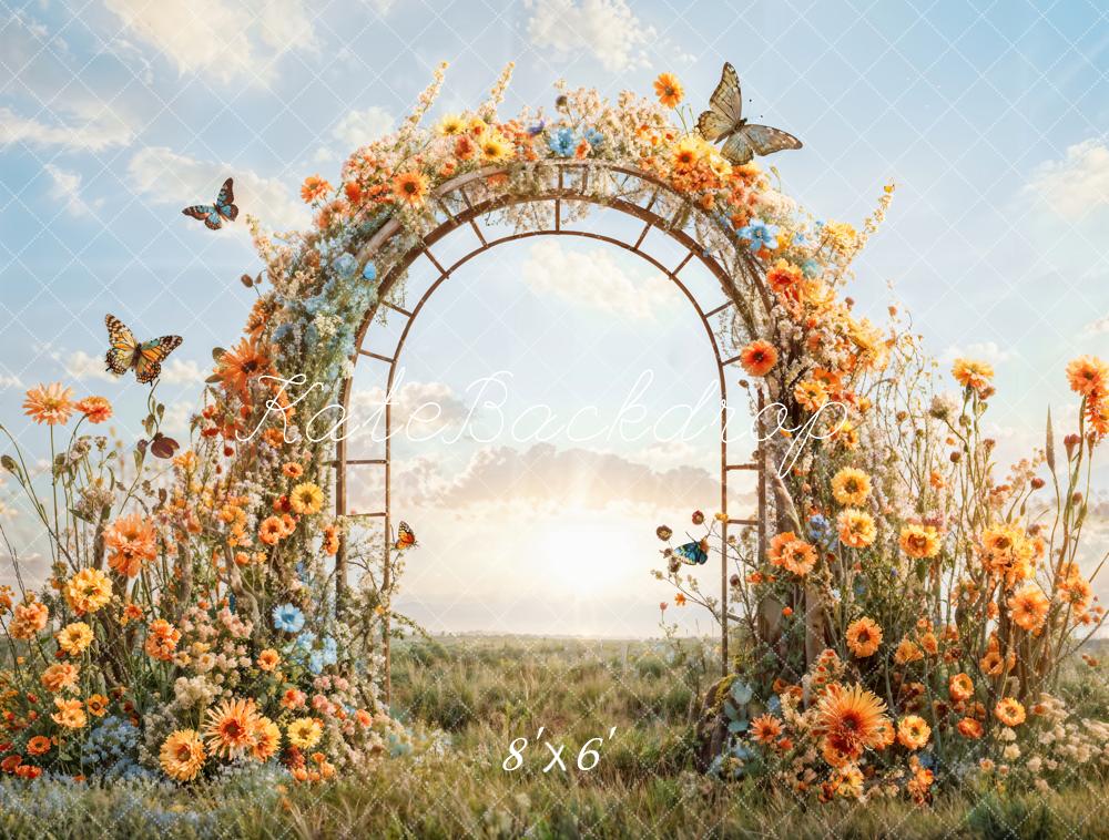 Kate Spring Butterfly Arch Backdrop Designed by Emetselch - Kate Backdrop AU