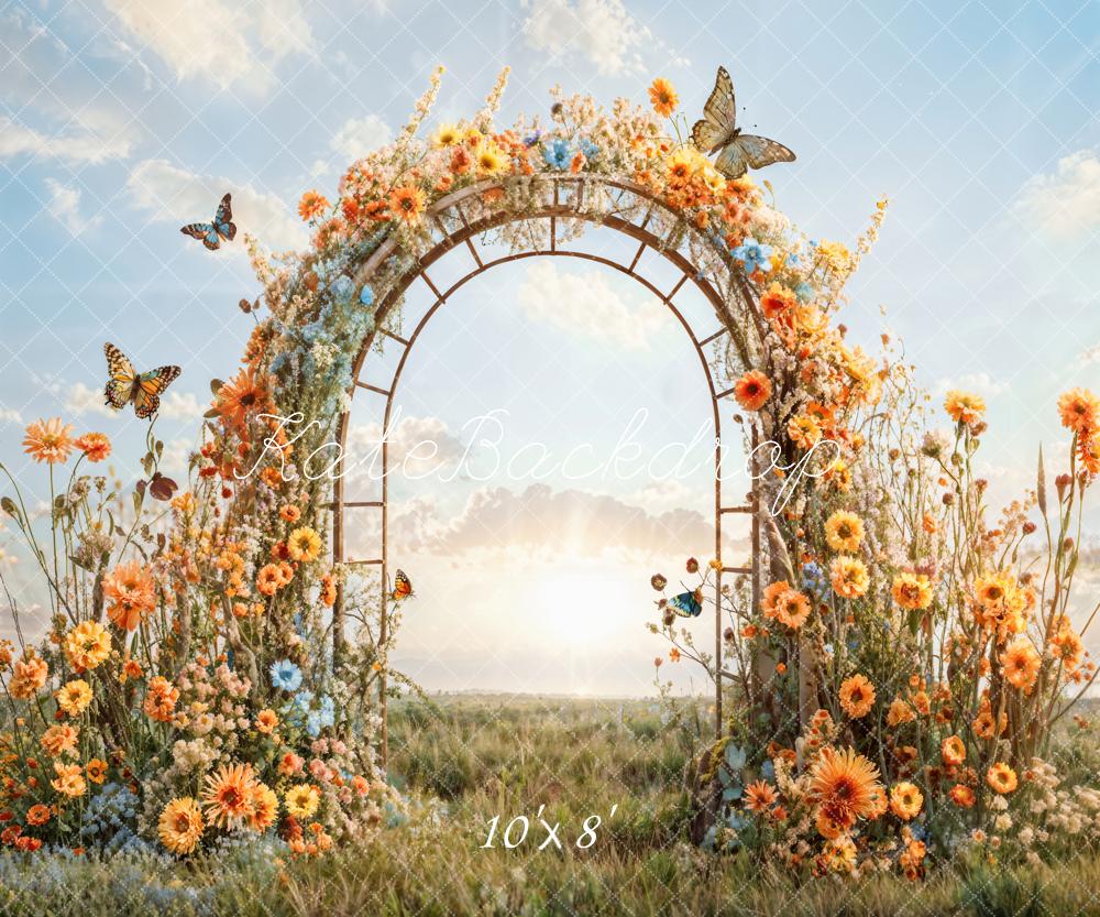 Kate Spring Butterfly Arch Backdrop Designed by Emetselch - Kate Backdrop AU