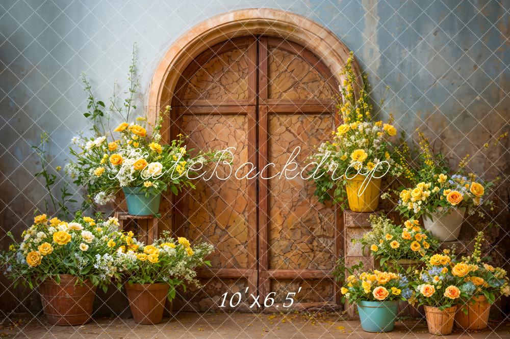 Kate Spring Retro Door Backdrop Designed by Emetselch - Kate Backdrop AU