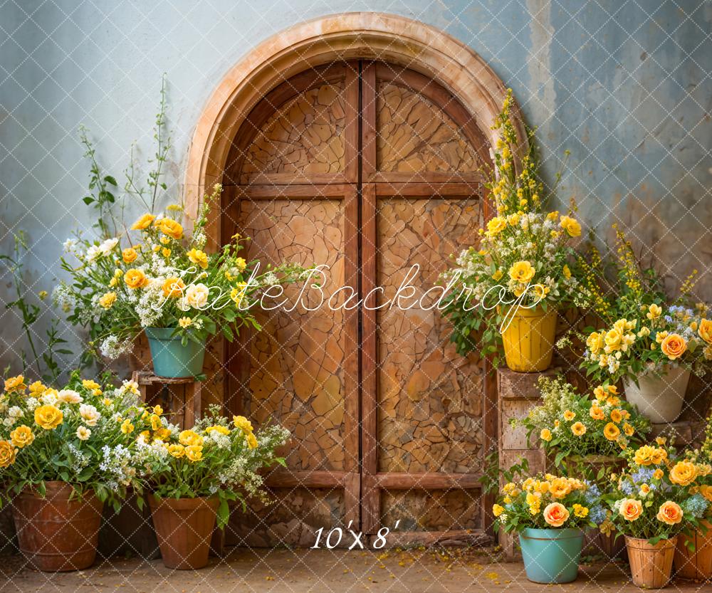 Kate Spring Retro Door Backdrop Designed by Emetselch - Kate Backdrop AU