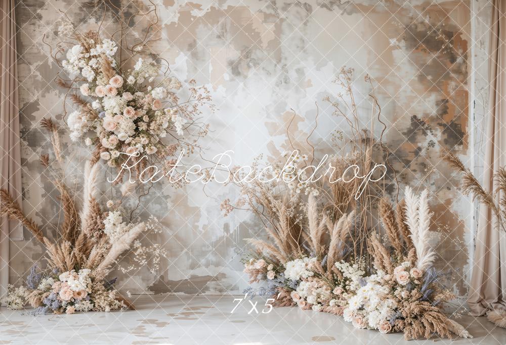 Kate Mother's Day Backdrop Dried Flowers Maternity Photography Designed by Emetselch