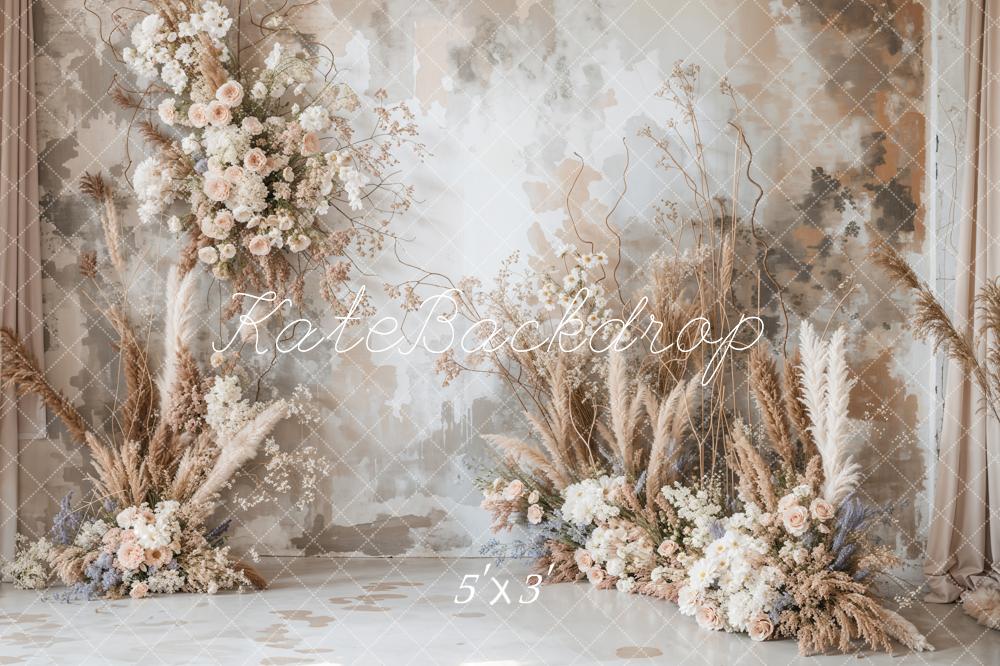 Kate Mother's Day Backdrop Dried Flowers Maternity Photography Designed by Emetselch