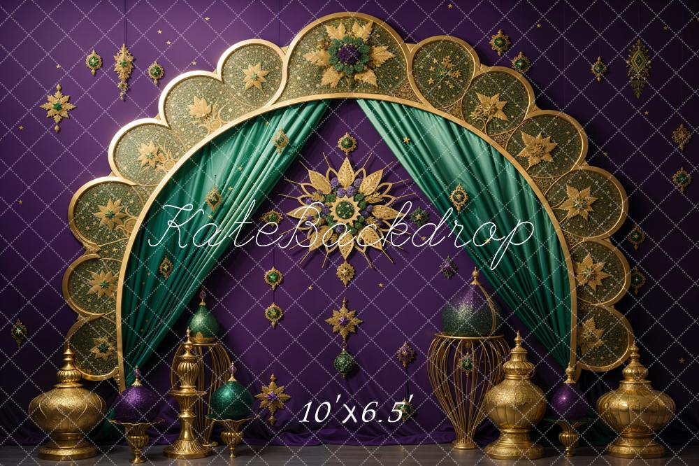 Kate Eid al-Fitr Purple Wall Backdrop Designed by Emetselch