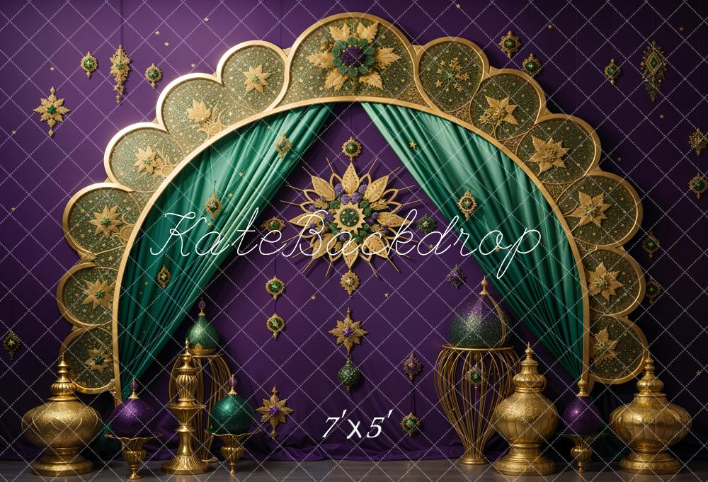 Kate Eid al-Fitr Purple Wall Backdrop Designed by Emetselch