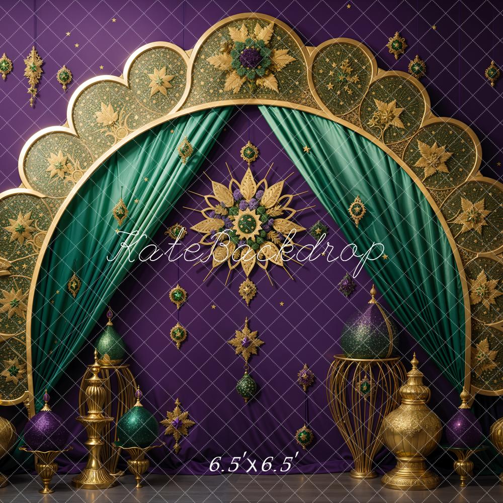 Kate Eid al-Fitr Purple Wall Backdrop Designed by Emetselch - Kate Backdrop AU