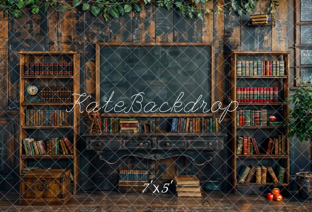 Kate Back to school Blackboard Book Desk Backdrop Designed by Emetselch