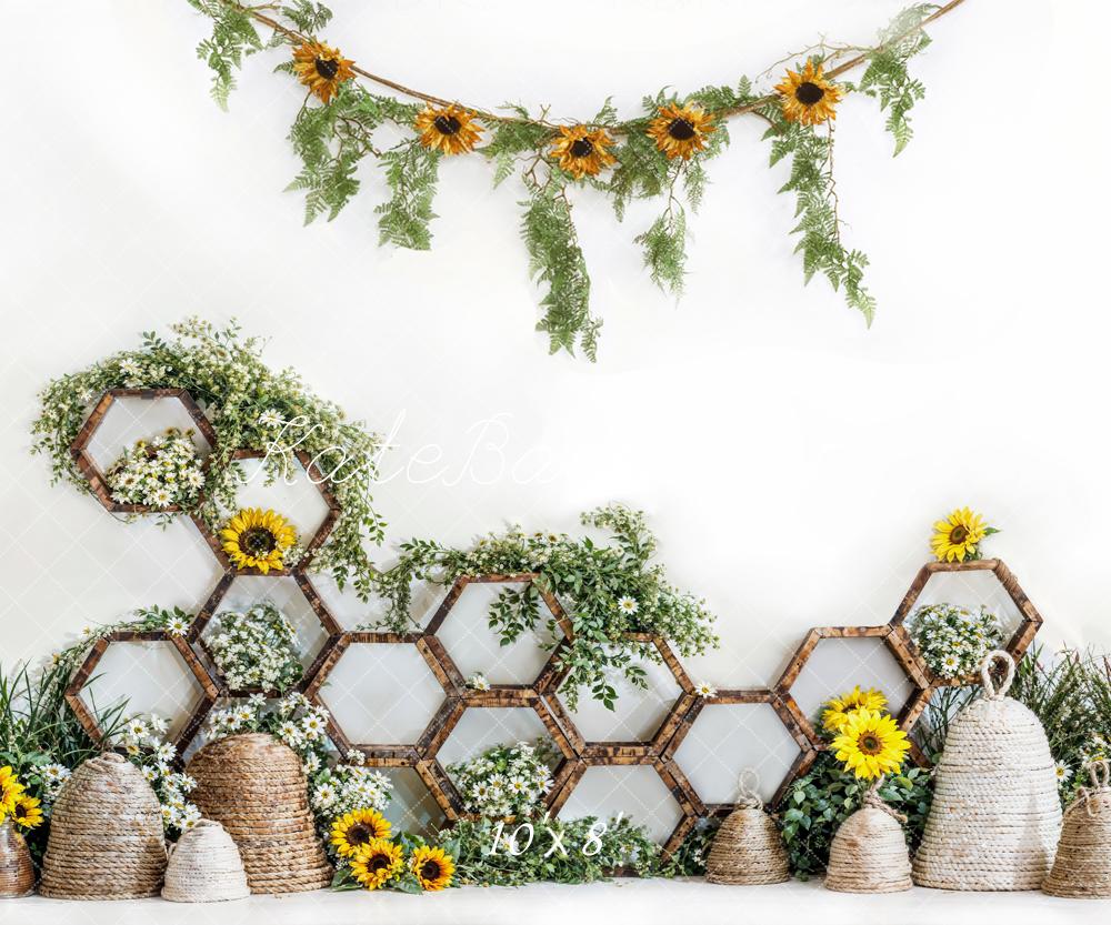 Kate Spring Sunflower Beehive Backdrop Designed by Emetselch