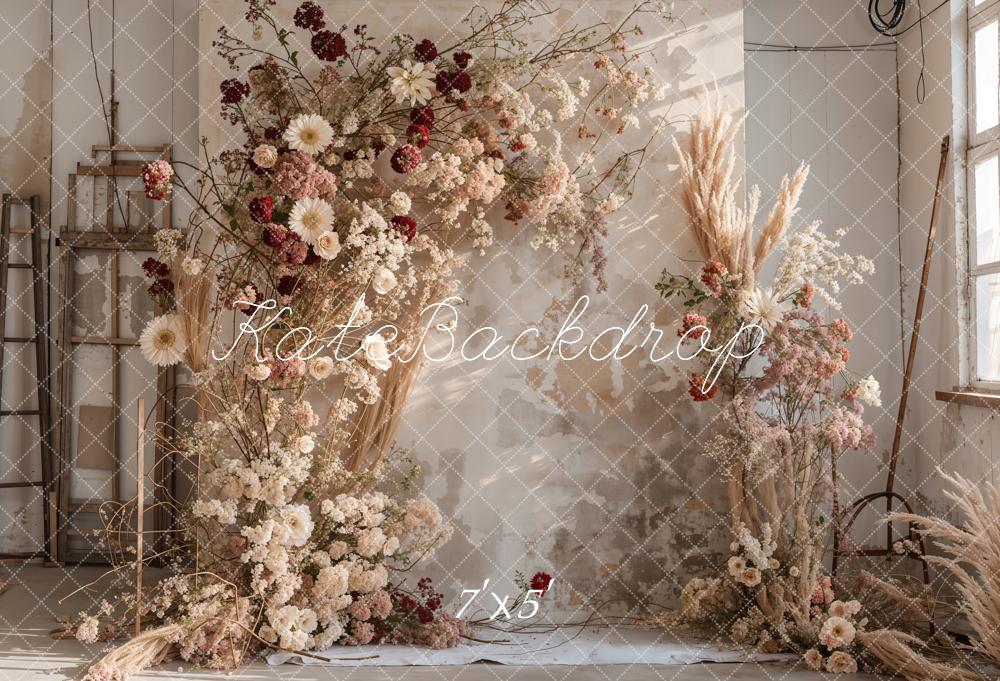 Kate Boho Reed Flower Backdrop Designed by Emetselch - Kate Backdrop AU