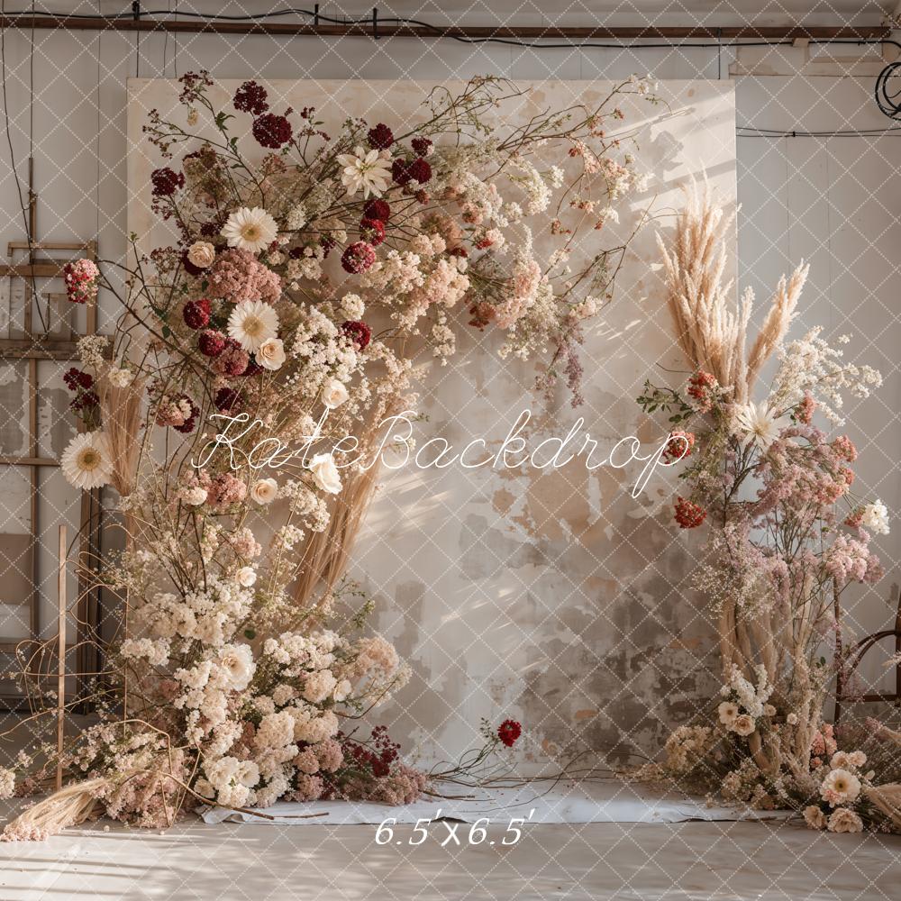 Kate Boho Reed Flower Backdrop Designed by Emetselch - Kate Backdrop AU