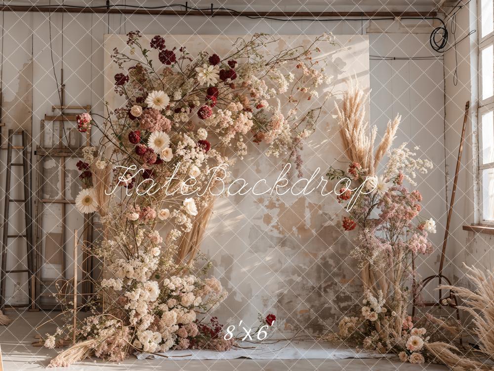 Kate Boho Reed Flower Backdrop Designed by Emetselch - Kate Backdrop AU