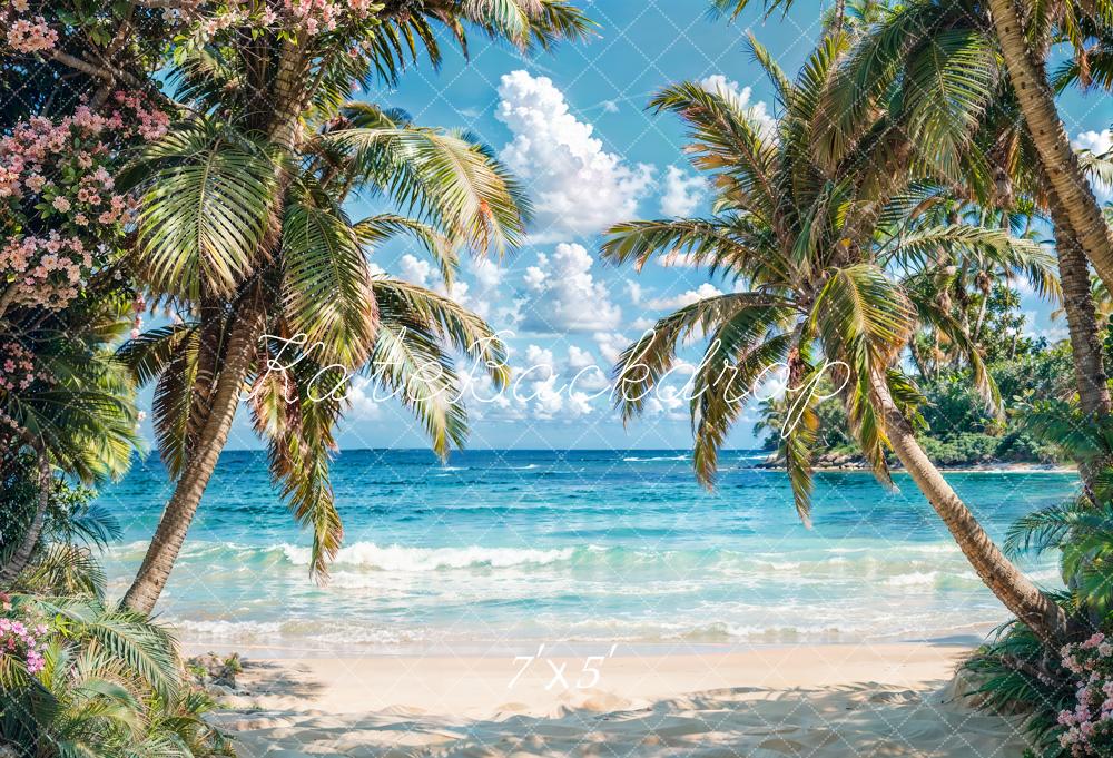 Kate Summer Sea Beach Wave Backdrop Designed by Emetselch