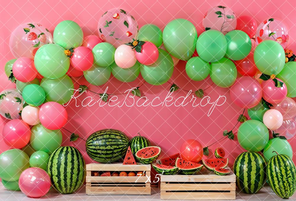 Kate Cake Smash Balloon Watermelon Backdrop Designed by Emetselch - Kate Backdrop AU