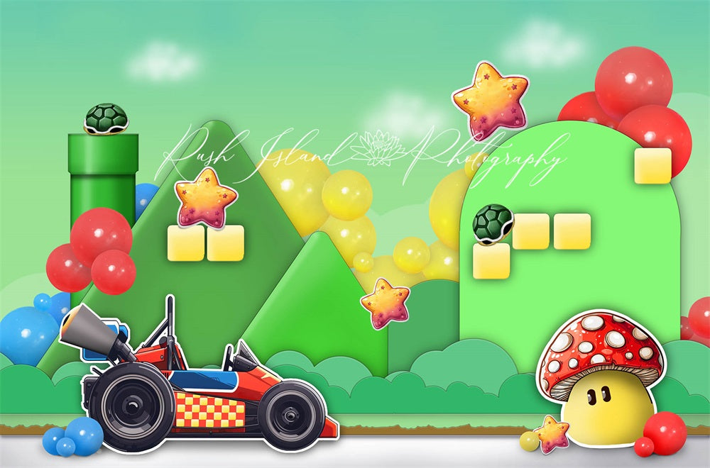 Kate Super Kart Land Backdrop Designed by Laura Bybee