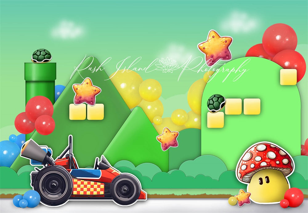 Kate Super Kart Land Backdrop Designed by Laura Bybee