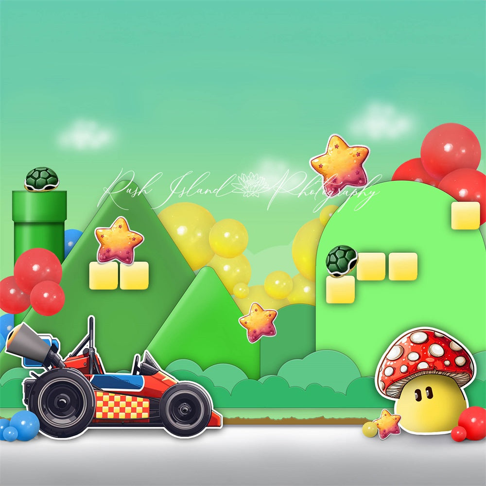 Kate Super Kart Land Backdrop Designed by Laura Bybee - Kate Backdrop AU