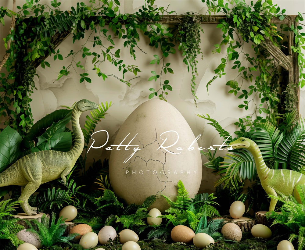 Kate Dinosaur Hatching Egg Backdrop Designed by Patty Robert
