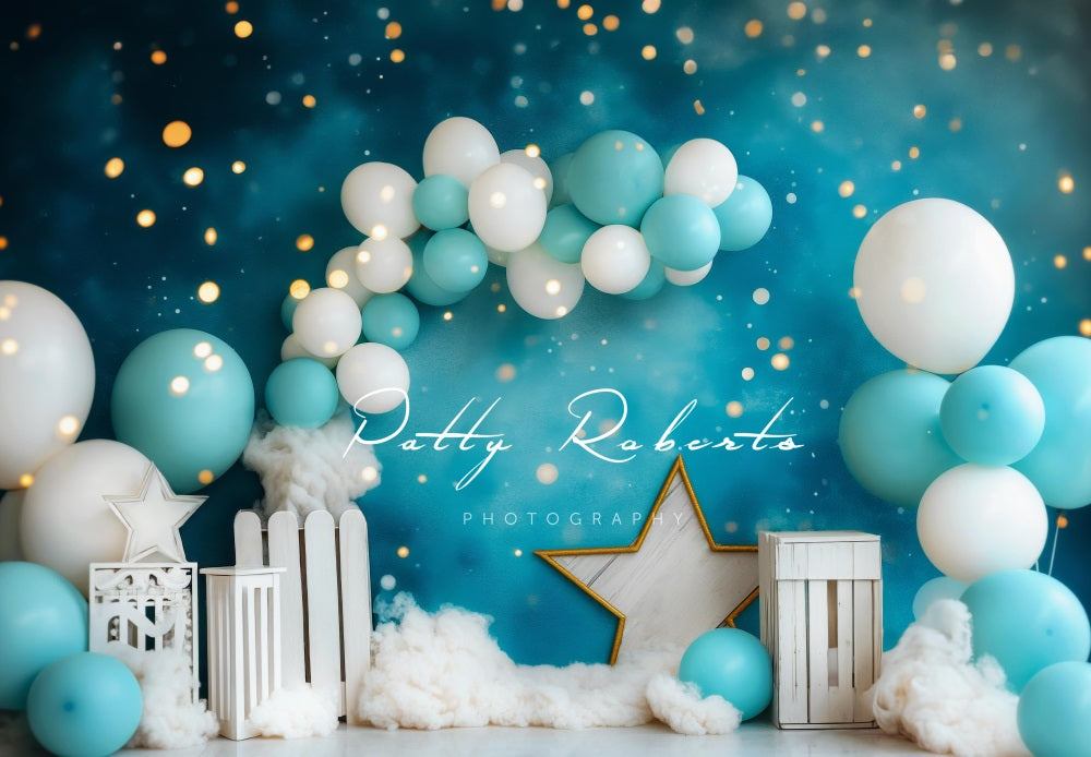 Kate Smash Cake Stars and Balloons Arch Backdrop Designed by Patty Robert - Kate Backdrop AU
