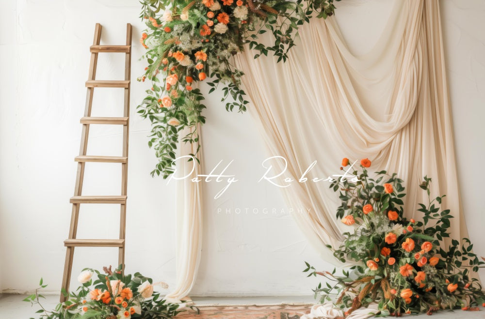 Kate Tapestry and Ladder with Flowers Backdrop Designed by Patty Robert - Kate Backdrop AU