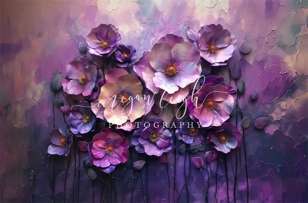 Kate Lavender Plaster Florals Backdrop Designed by Megan Leigh Photography - Kate Backdrop AU