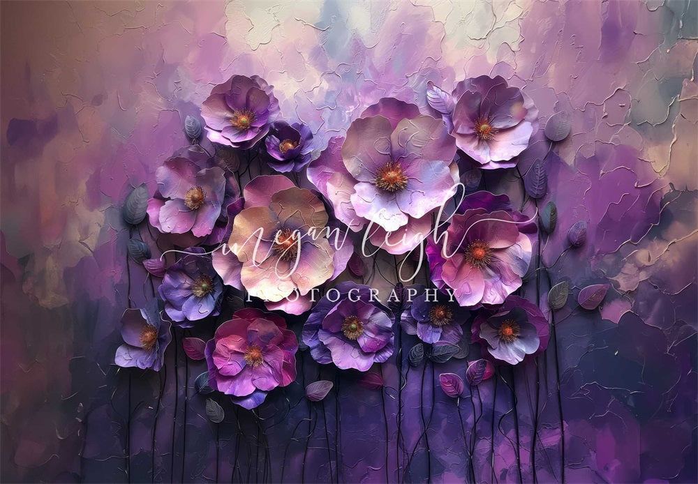 Kate Lavender Plaster Florals Backdrop Designed by Megan Leigh Photography - Kate Backdrop AU