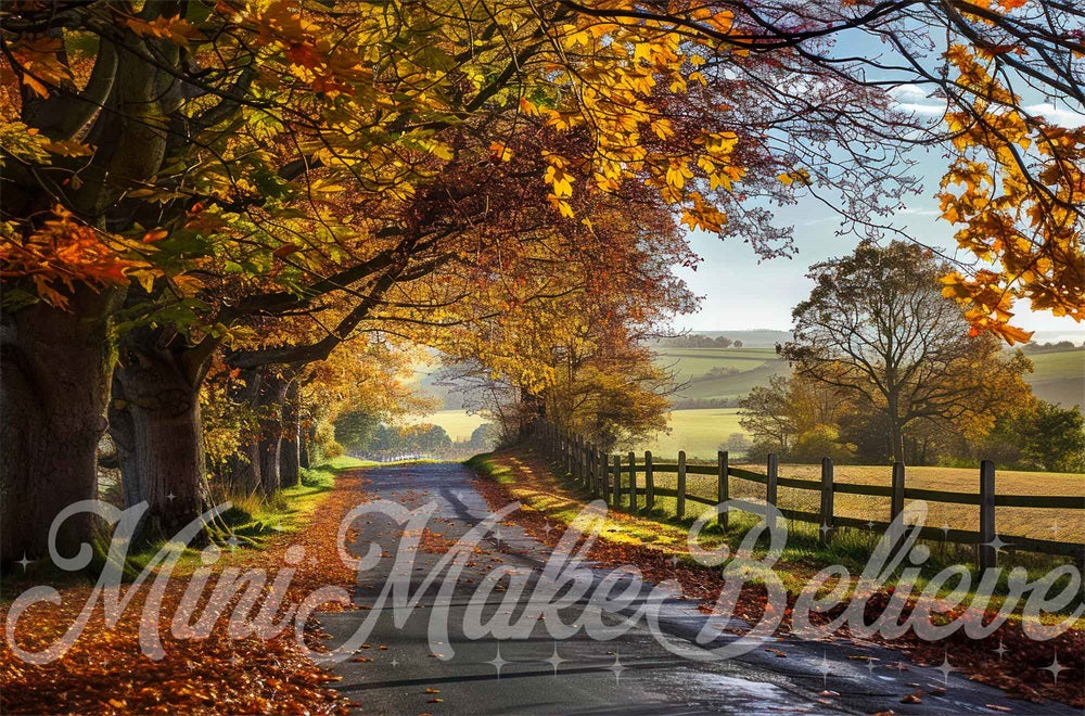 Kate Autumn Road Backdrop Designed by Mini MakeBelieve - Kate Backdrop AU