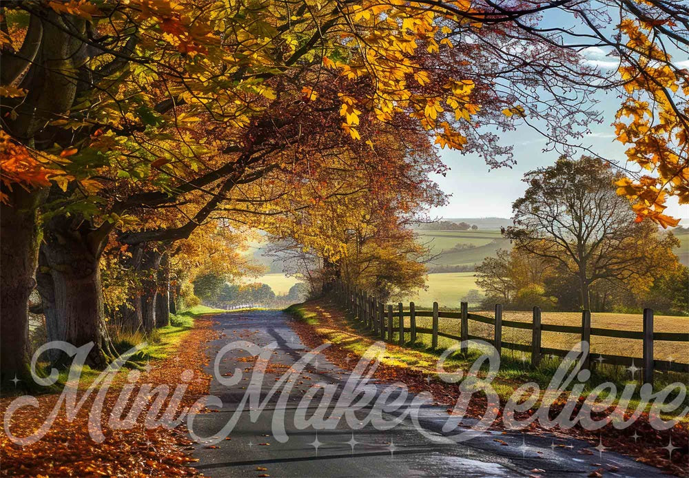Kate Autumn Road Backdrop Designed by Mini MakeBelieve - Kate Backdrop AU