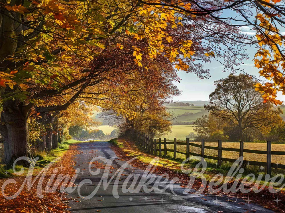 Kate Autumn Road Backdrop Designed by Mini MakeBelieve - Kate Backdrop AU