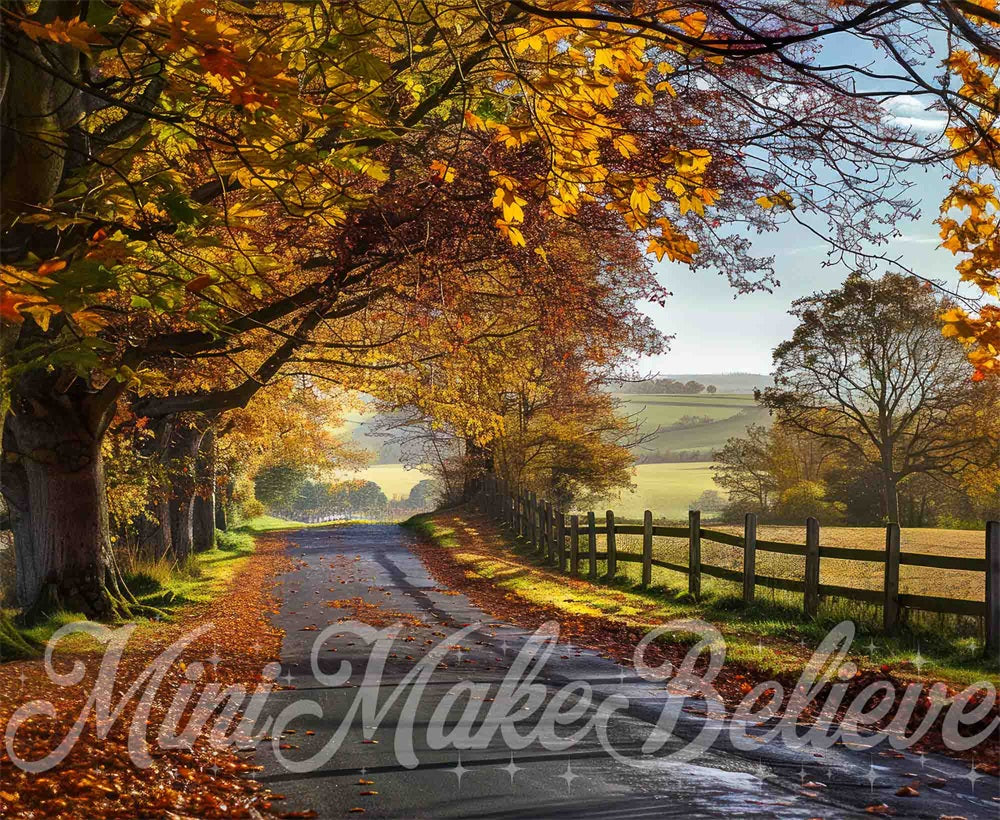 Kate Autumn Road Backdrop Designed by Mini MakeBelieve - Kate Backdrop AU