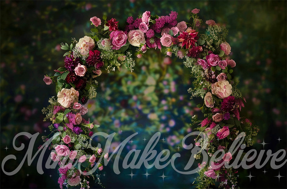 Kate Spring Dark Fine Art Flower Arch Backdrop Designed by Mini MakeBelieve - Kate Backdrop AU