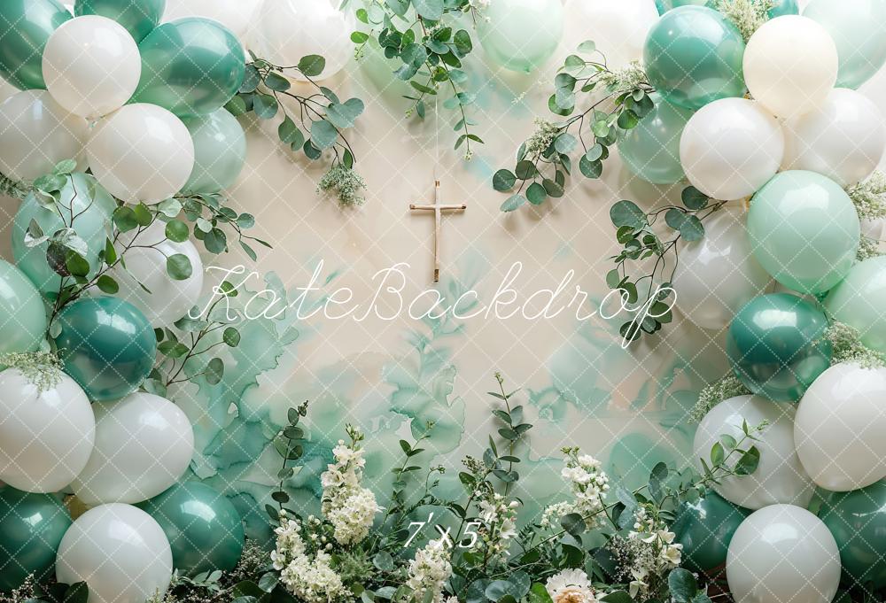 Kate Spring Green Plant Balloon Backdrop Designed by Emetselch