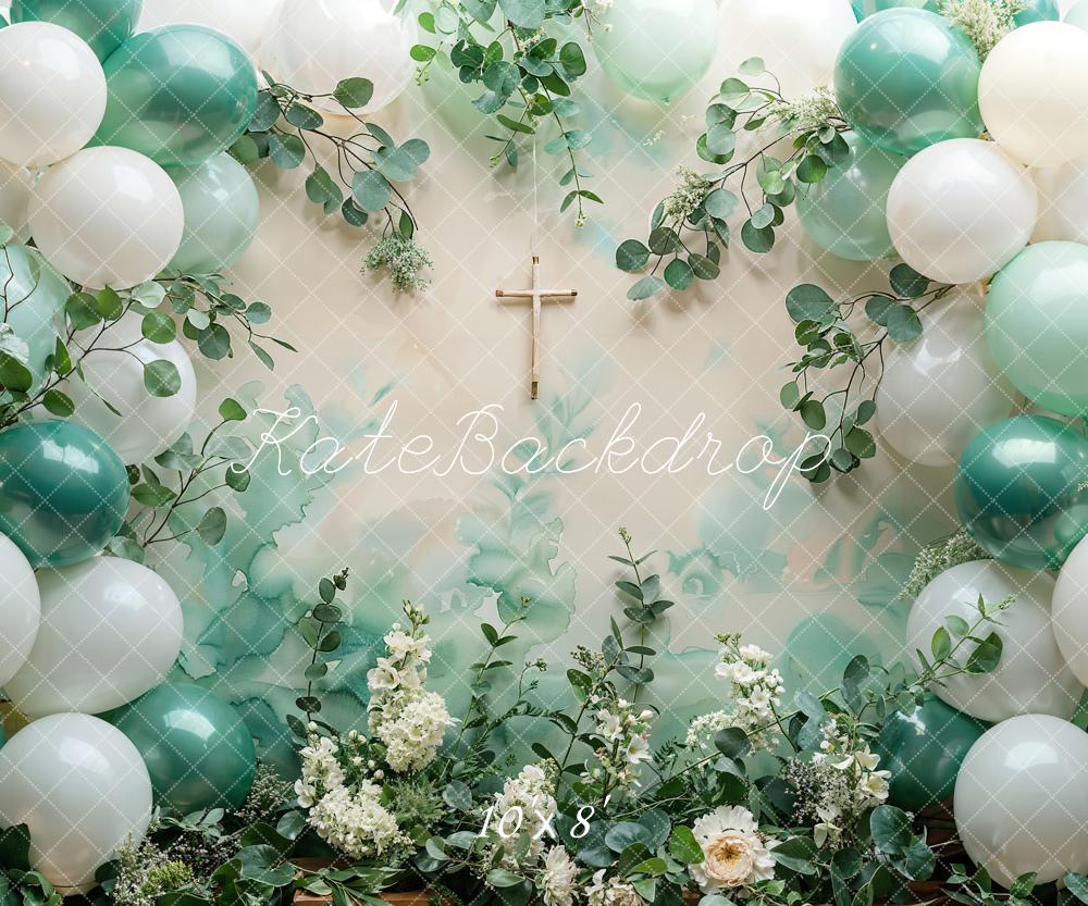 Kate Spring Green Plant Balloon Backdrop Designed by Emetselch