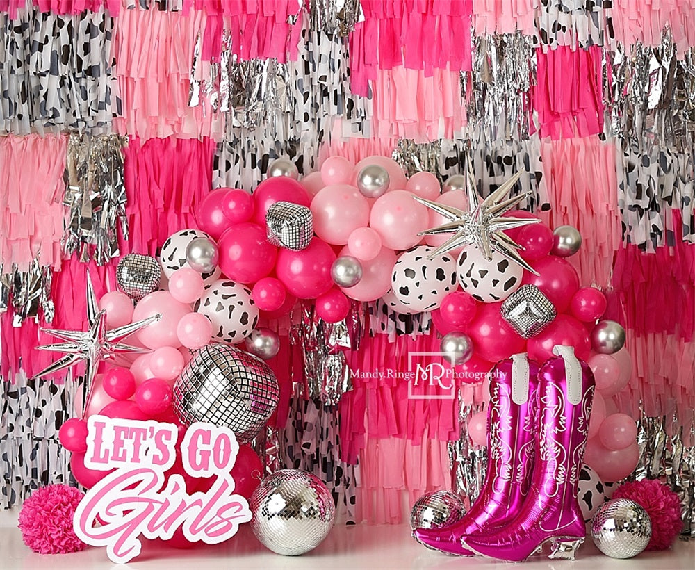Kate Pink Let's Go Girls Backdrop Designed by Mandy Ringe Photography - Kate Backdrop AU