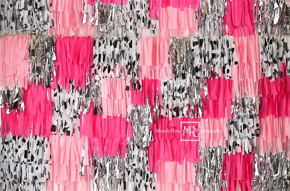 Kate Pink Denim Girl Tassel Backdrop Designed by Mandy Ringe Photography - Kate Backdrop AU