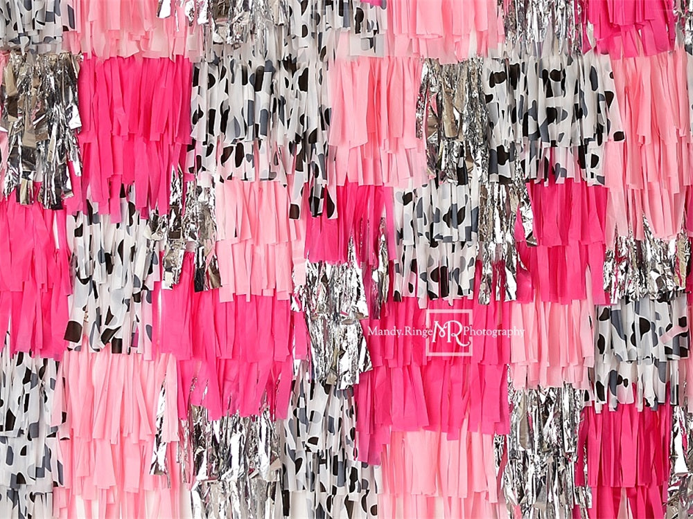 Kate Pink Denim Girl Tassel Backdrop Designed by Mandy Ringe Photography - Kate Backdrop AU