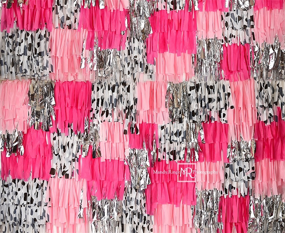 Kate Pink Denim Girl Tassel Backdrop Designed by Mandy Ringe Photography - Kate Backdrop AU
